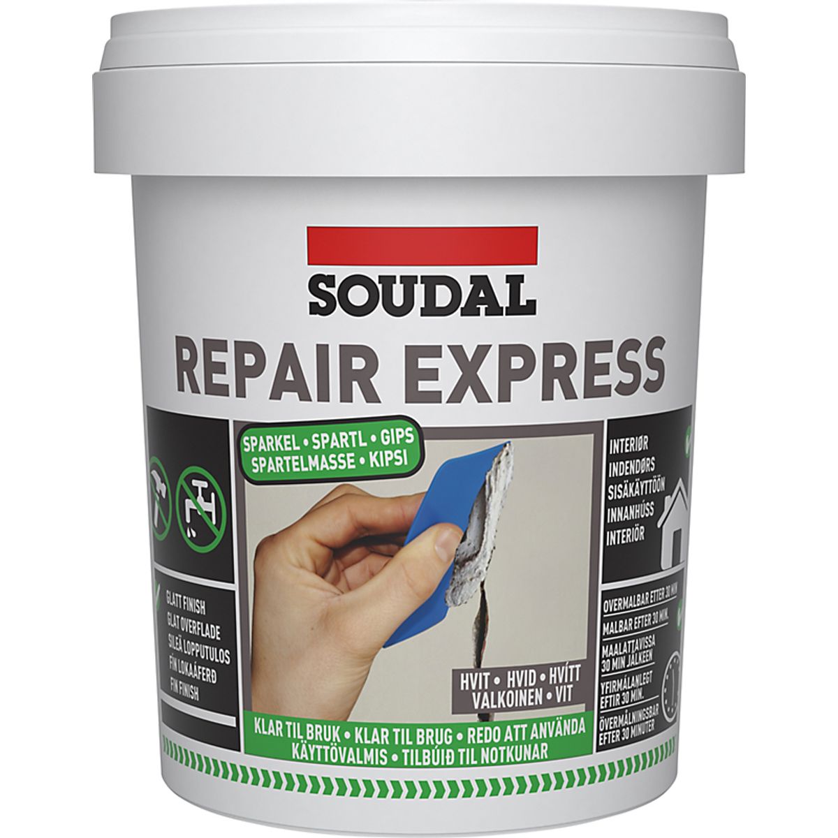 Soudal letvægtsfiller 900ml Letvægtsfiller til fyldning & reparation