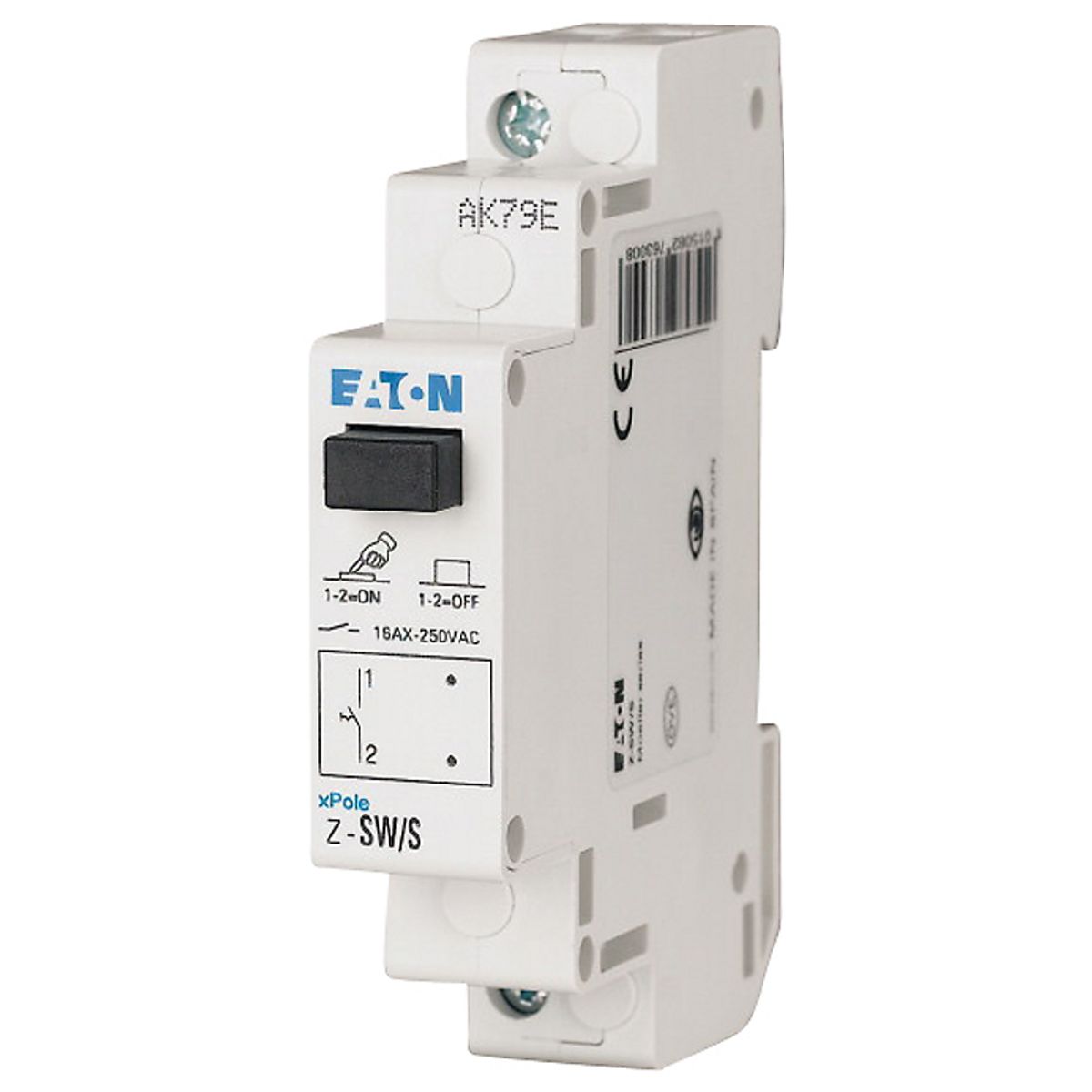 Eaton DIN-skinne Afbryder 16A 2p Z-Sw/Ss