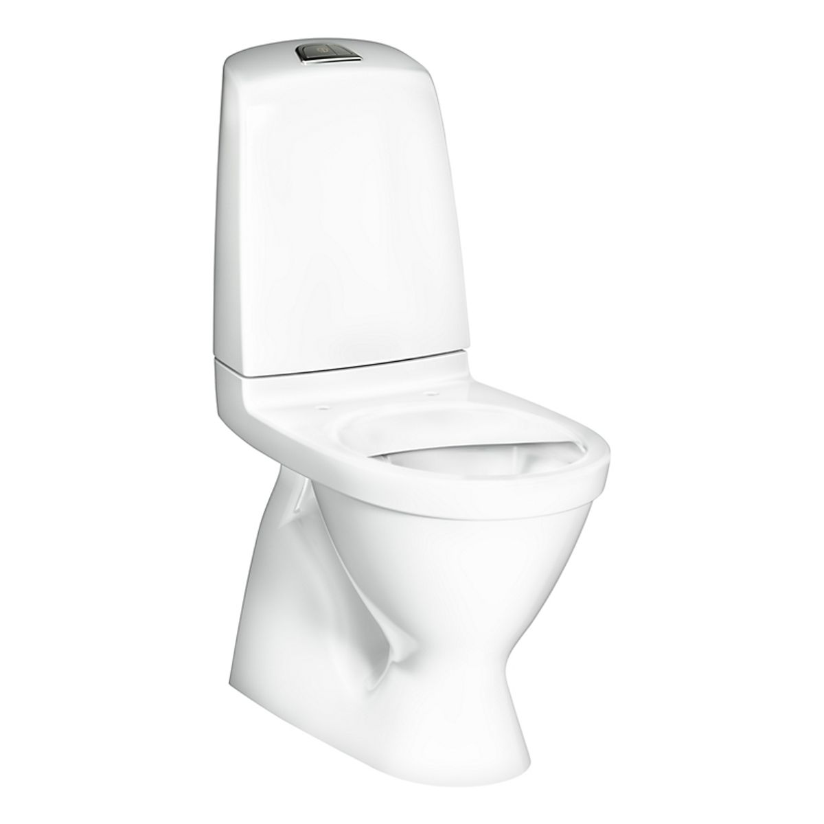 Gustavsberg Nautic 1500 toilet. Med åben skyllerand. Skjult S-lås og Hygienic Flush