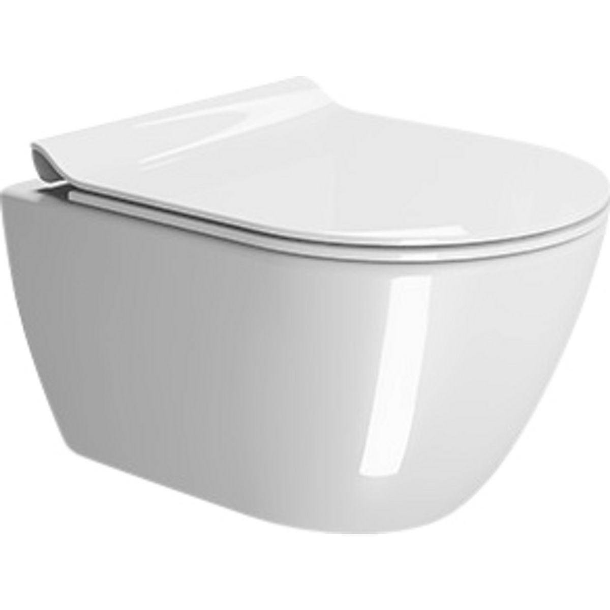 GSI Pura vægtoilet 46x35cm med swirlflush. Antibakteriel glasur