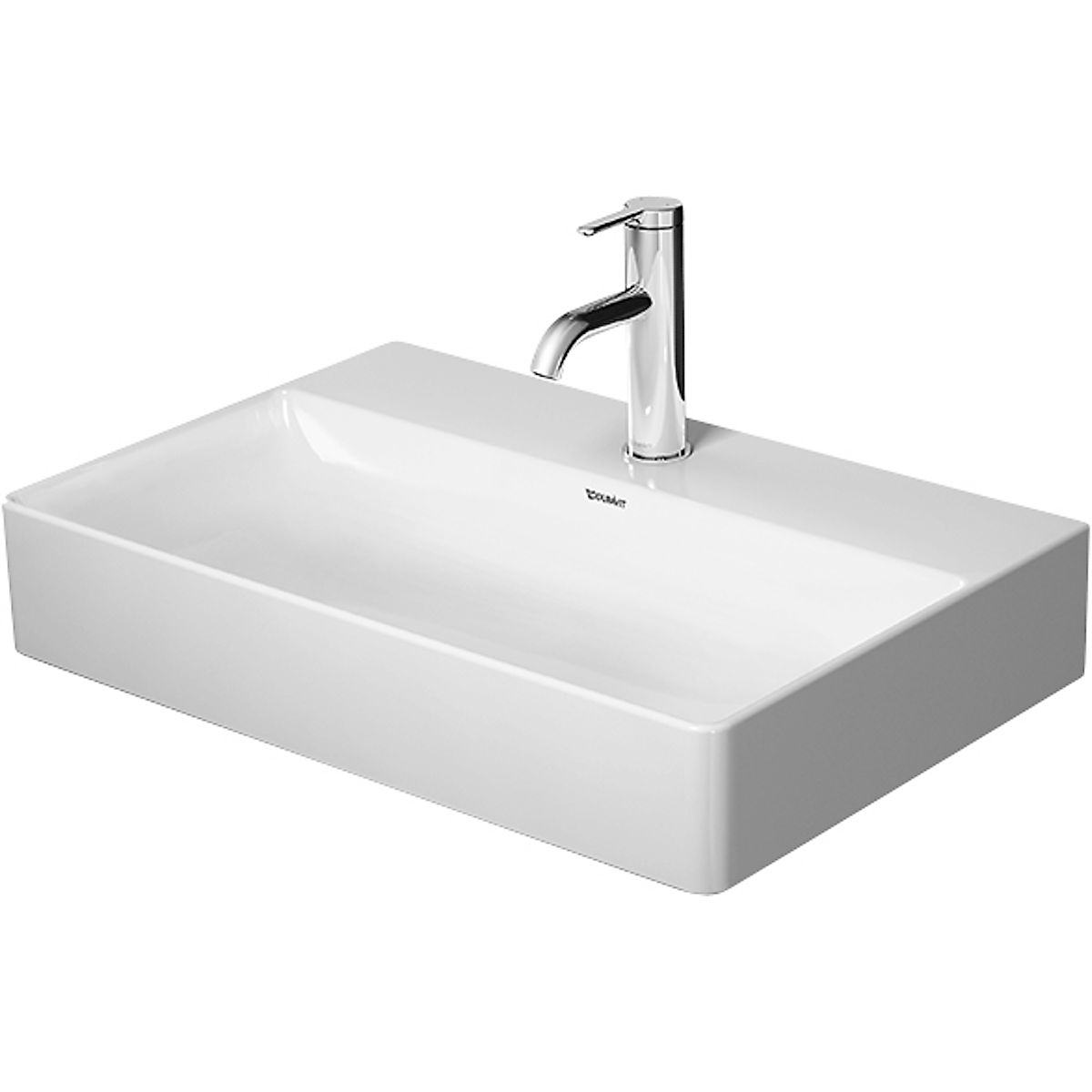 Duravit DuraSquare håndvask 600x400mm kompakt med hanehul & uden overløb