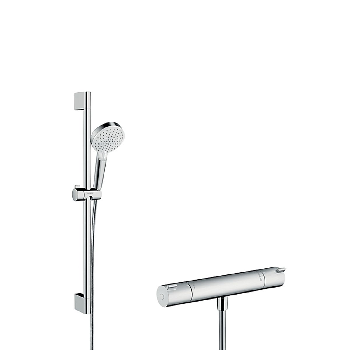 hansgrohe Vario Ecostat 1001 CL termostatsæt Inkl. Crometta Vario jet 65cm. Eksklusiv rosetter og forskruninger