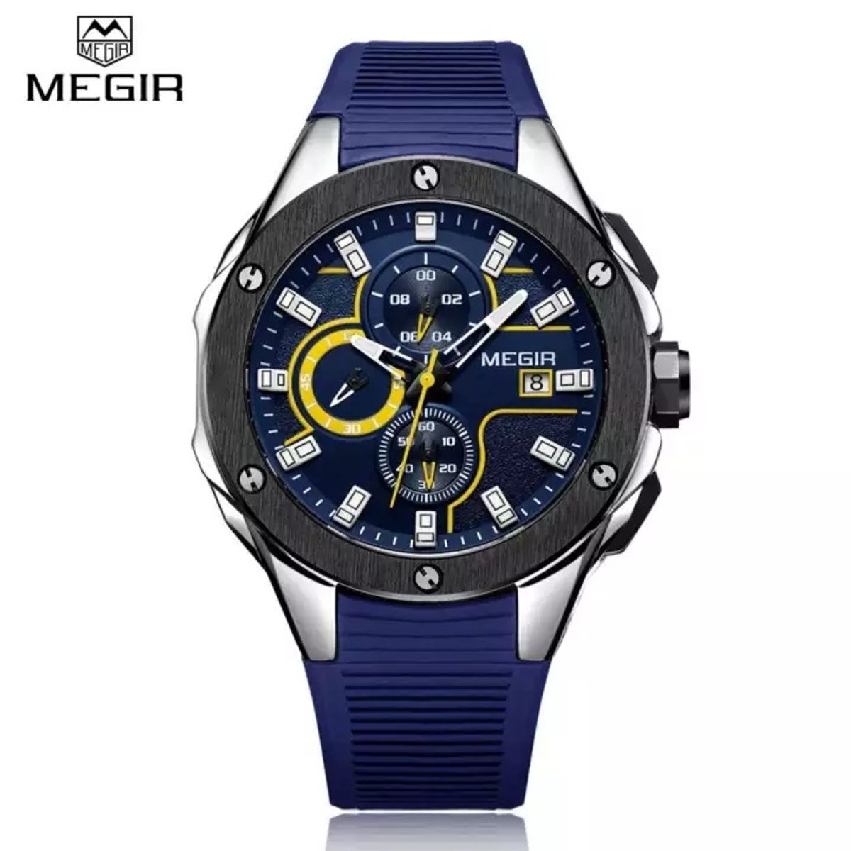 MEGIR Chronograf Sports Yellow Herreur