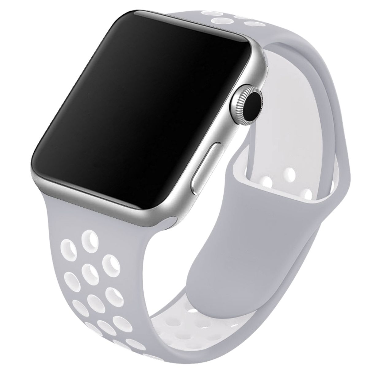 Apple Watch rem 38mm / 40mm lysegrå silikone