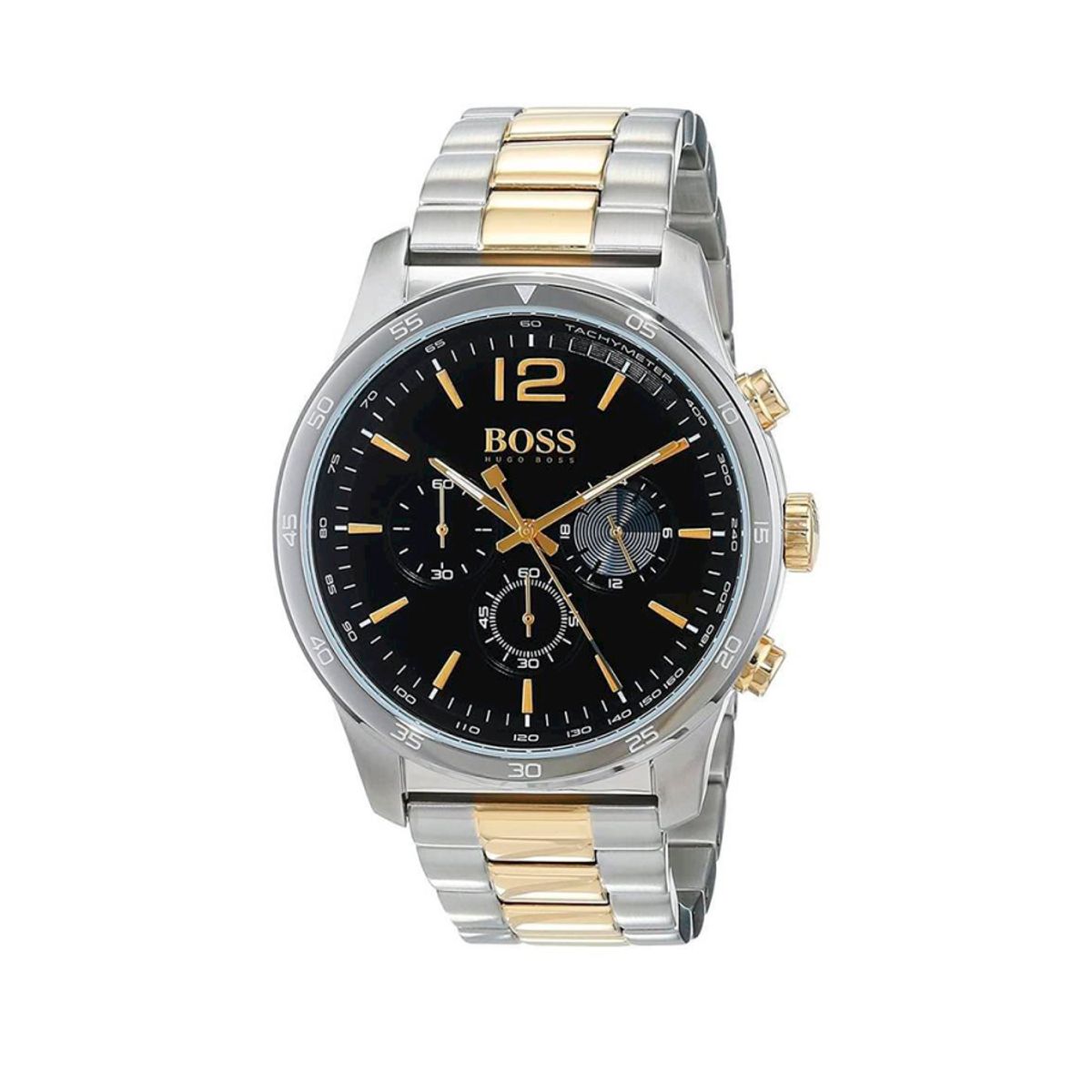 HUGO BOSS Chronograph sort/guld Herreur HB1513529