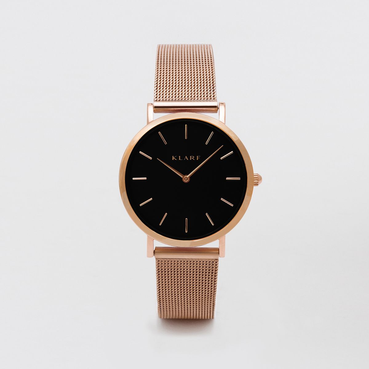 KLARF PETITE BLACK & ROSE GOLD MESH Dameur