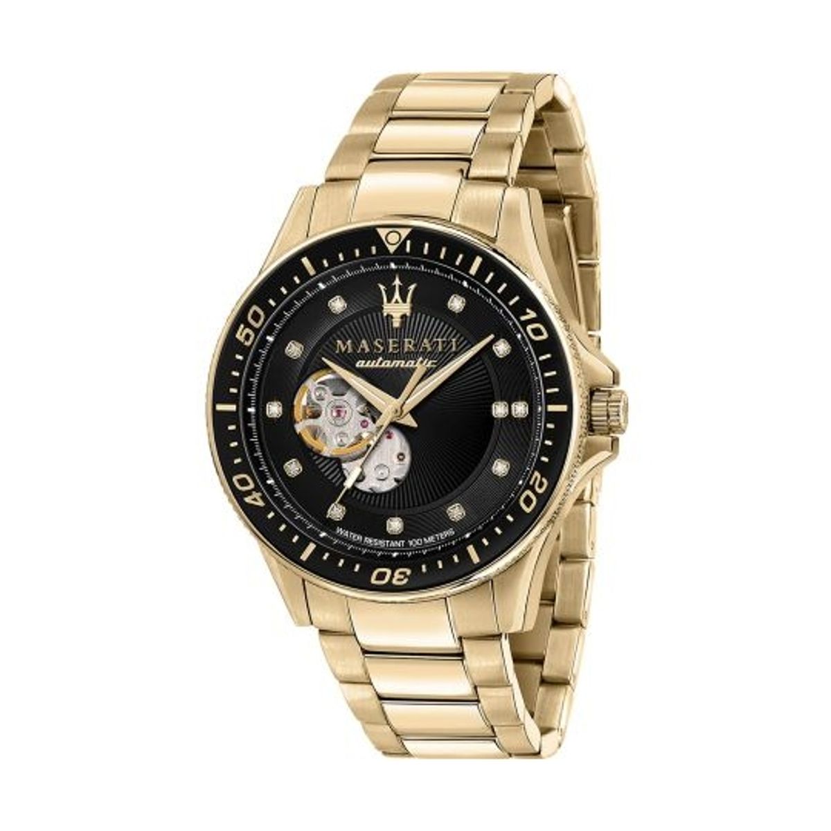 MASERATI Sfida Black and Gold Automatic R8823140003