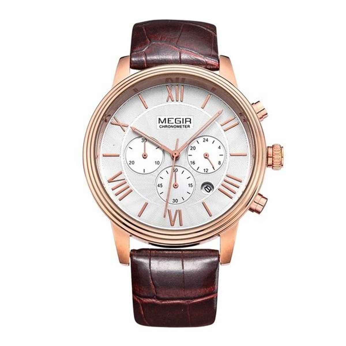 MEGIR Chronograf Nero White Herreur