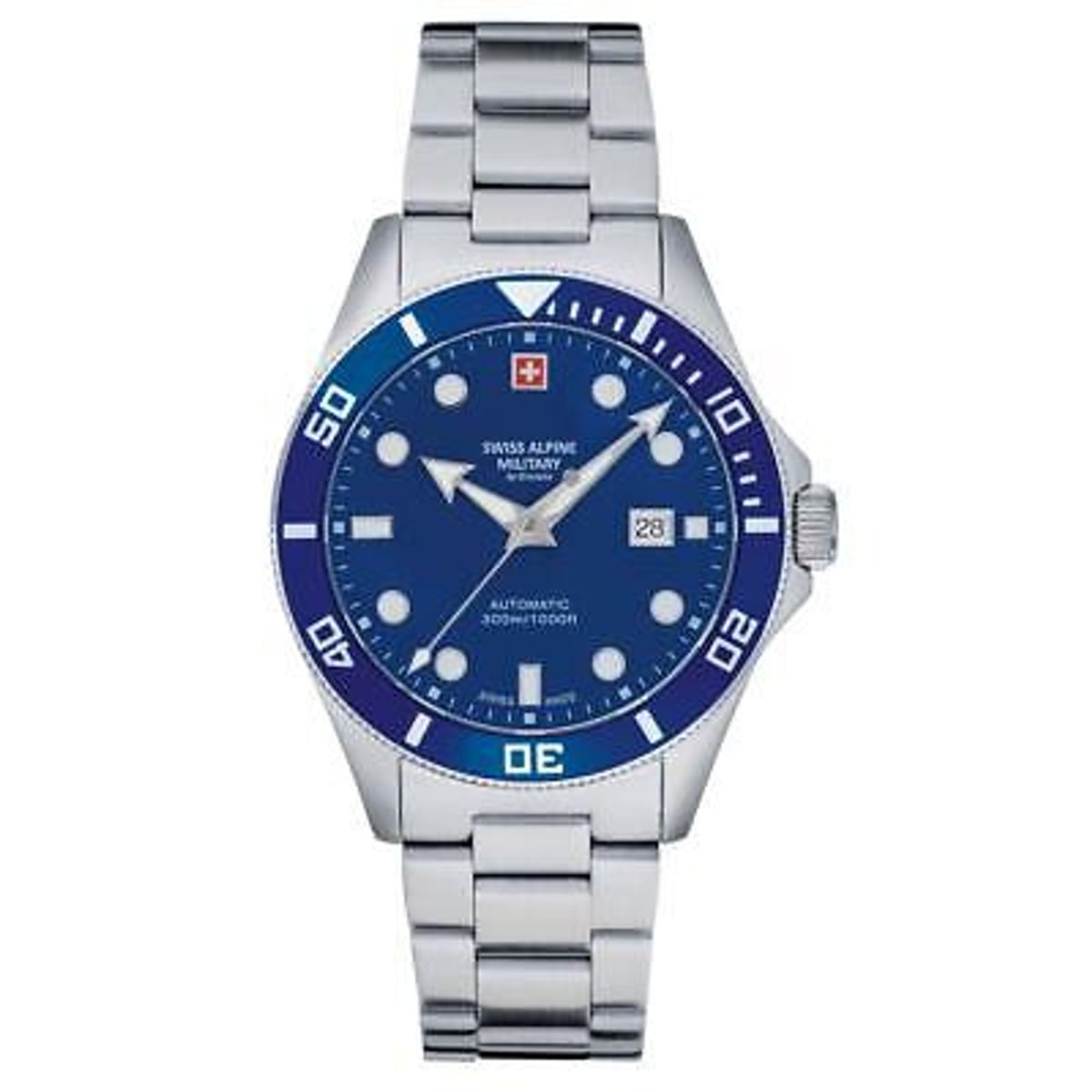 Swiss Alpine Military Diver Automatic Blue Herreur