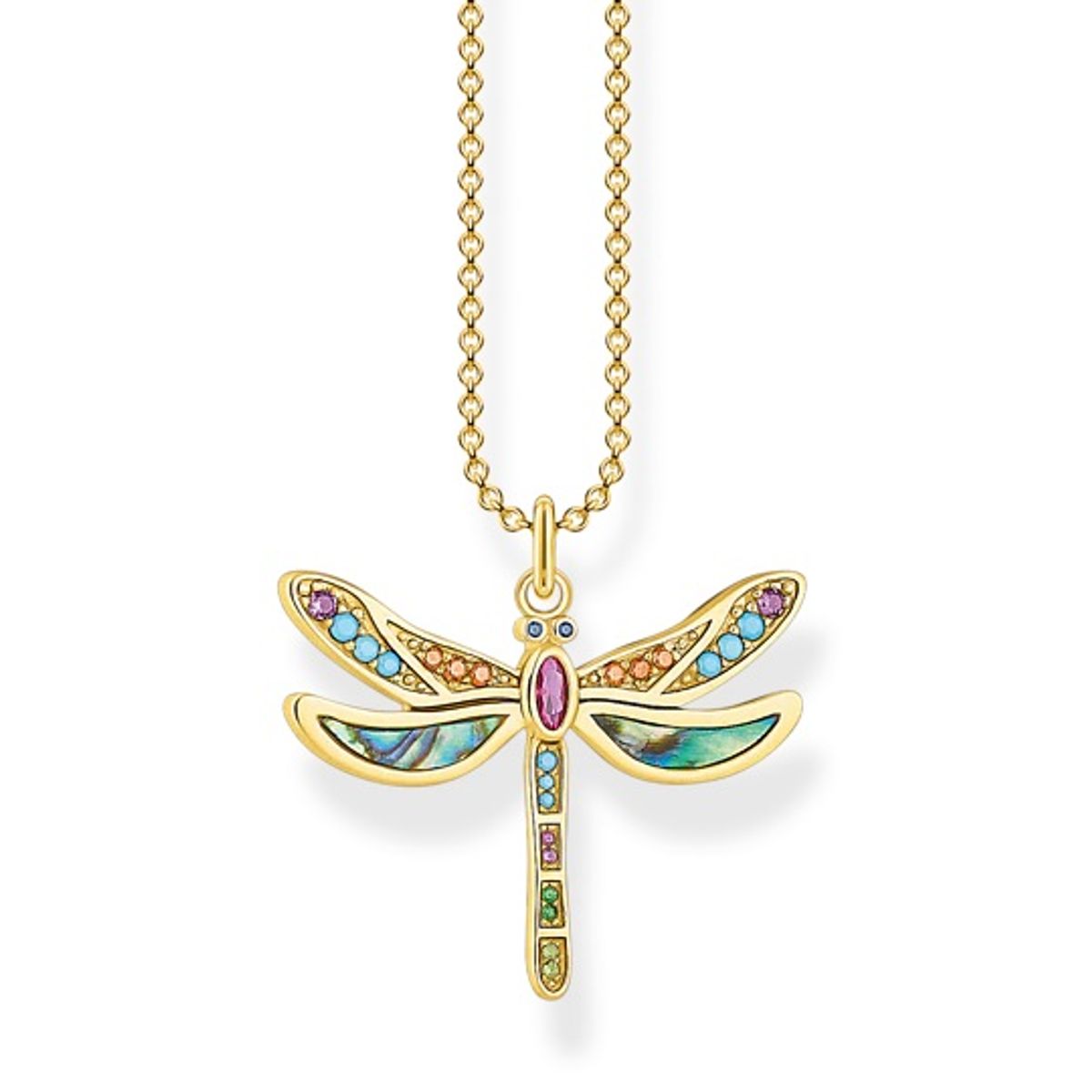 Thomas Sabo Dragonfly Guld halskæde 42cm