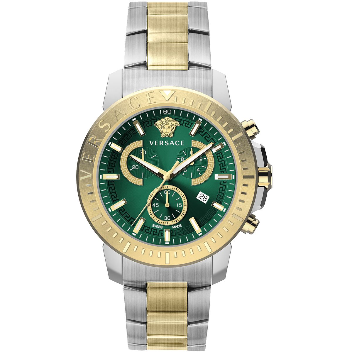 Versace Chronograph Gold Green Herreur VE2E00421