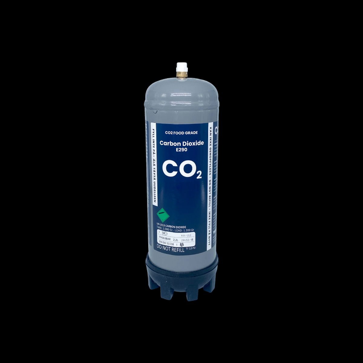 CO2 engangsflaske - 1200 gram