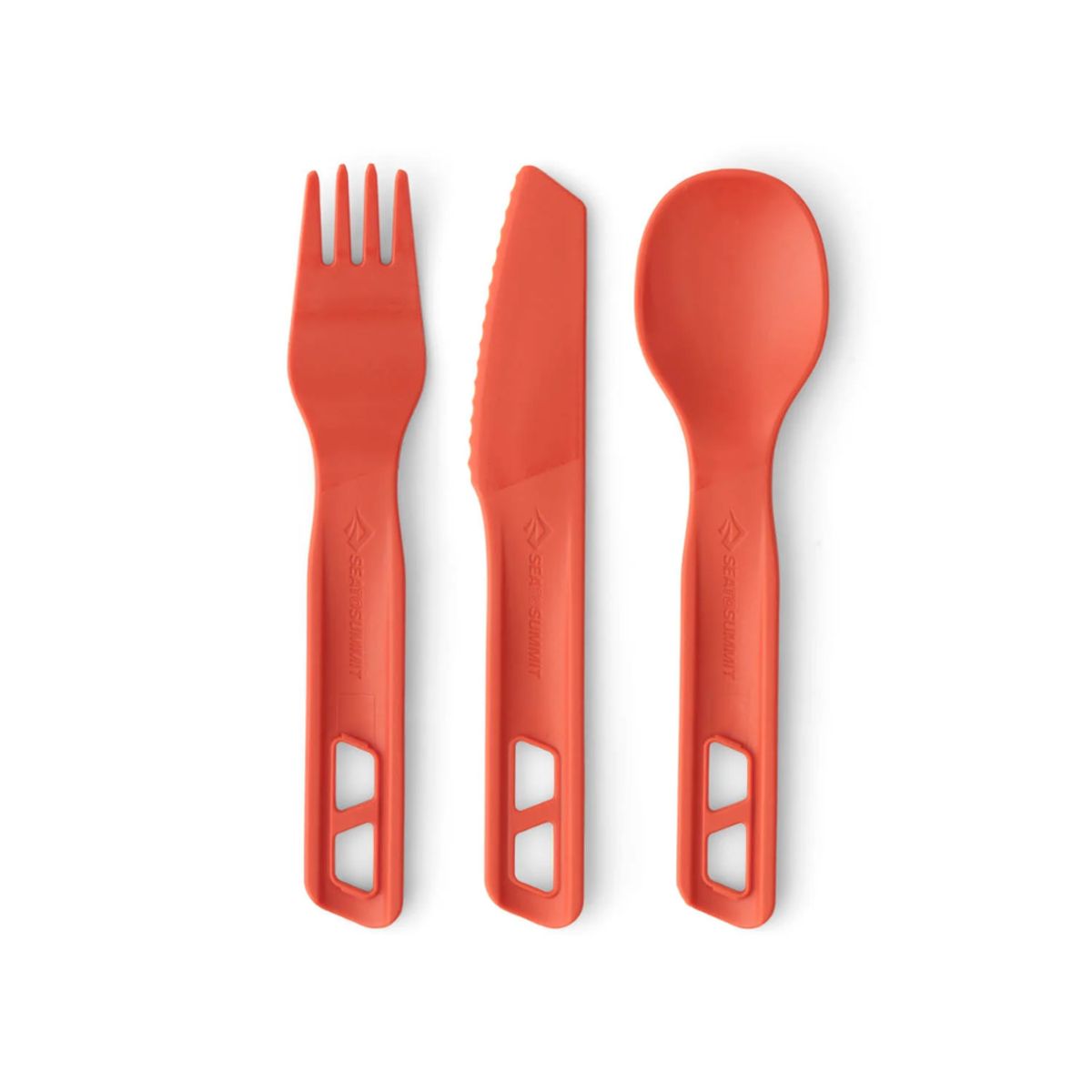 Outdoor bestiksæt - Passage Cutlery Set - Sea to Summit - Orange Spicy Orange