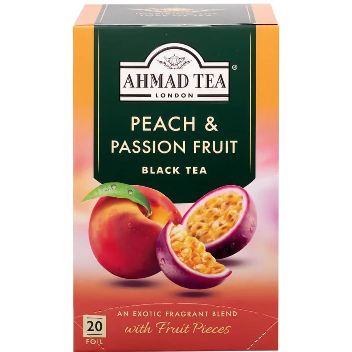 Ahmad Tea Peach & Passion Fruit Te 20 stk