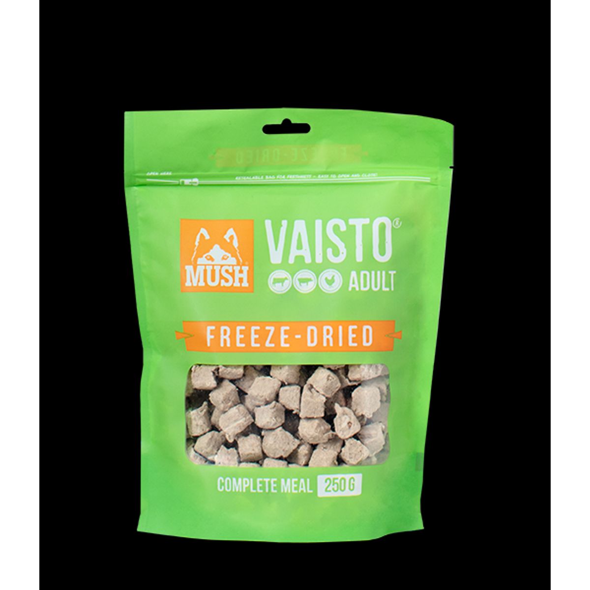 Frysetørret mush hundefoder Grøn 250g