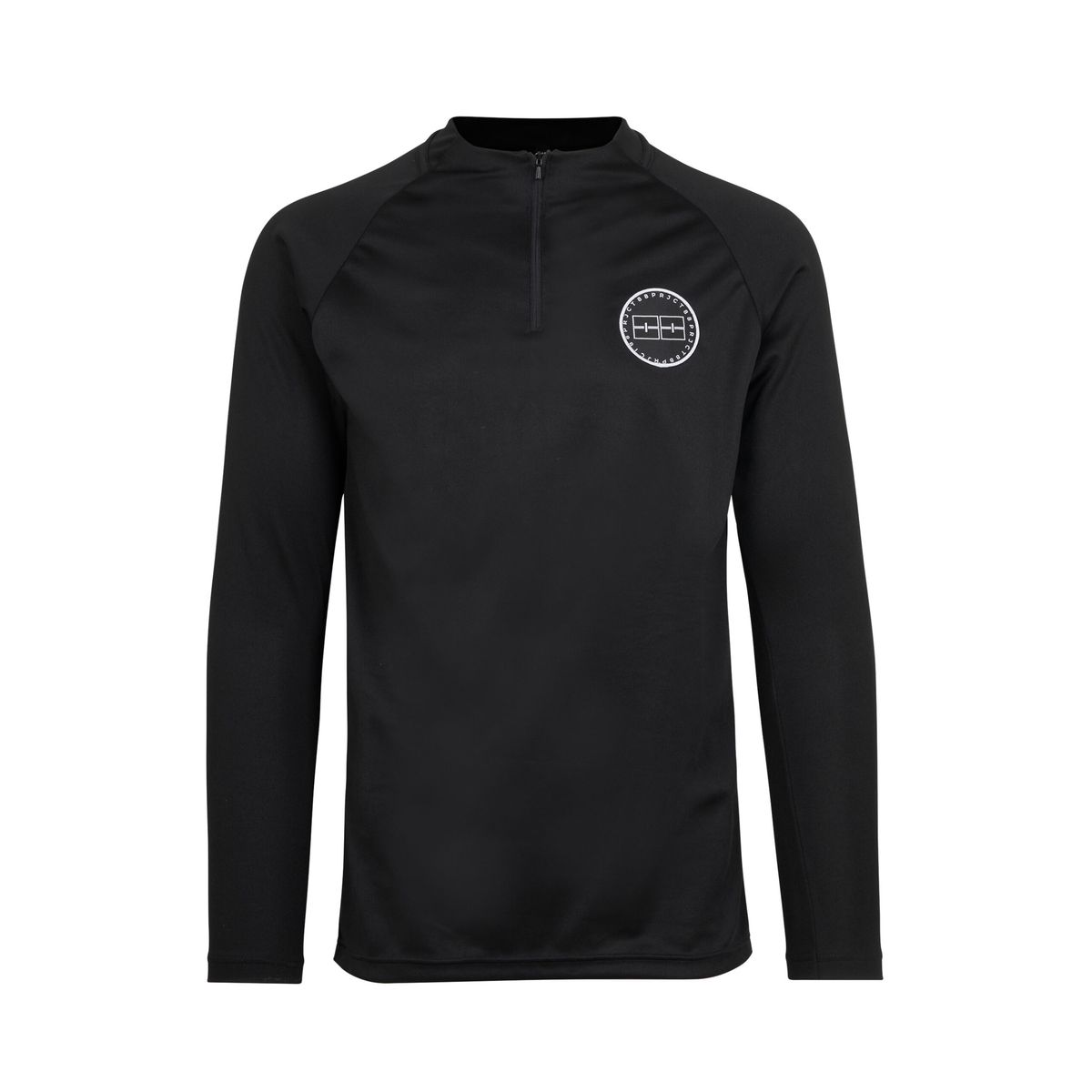 LOGO COLLECTION Long Sleeve Sports Top With Chest Logo Black