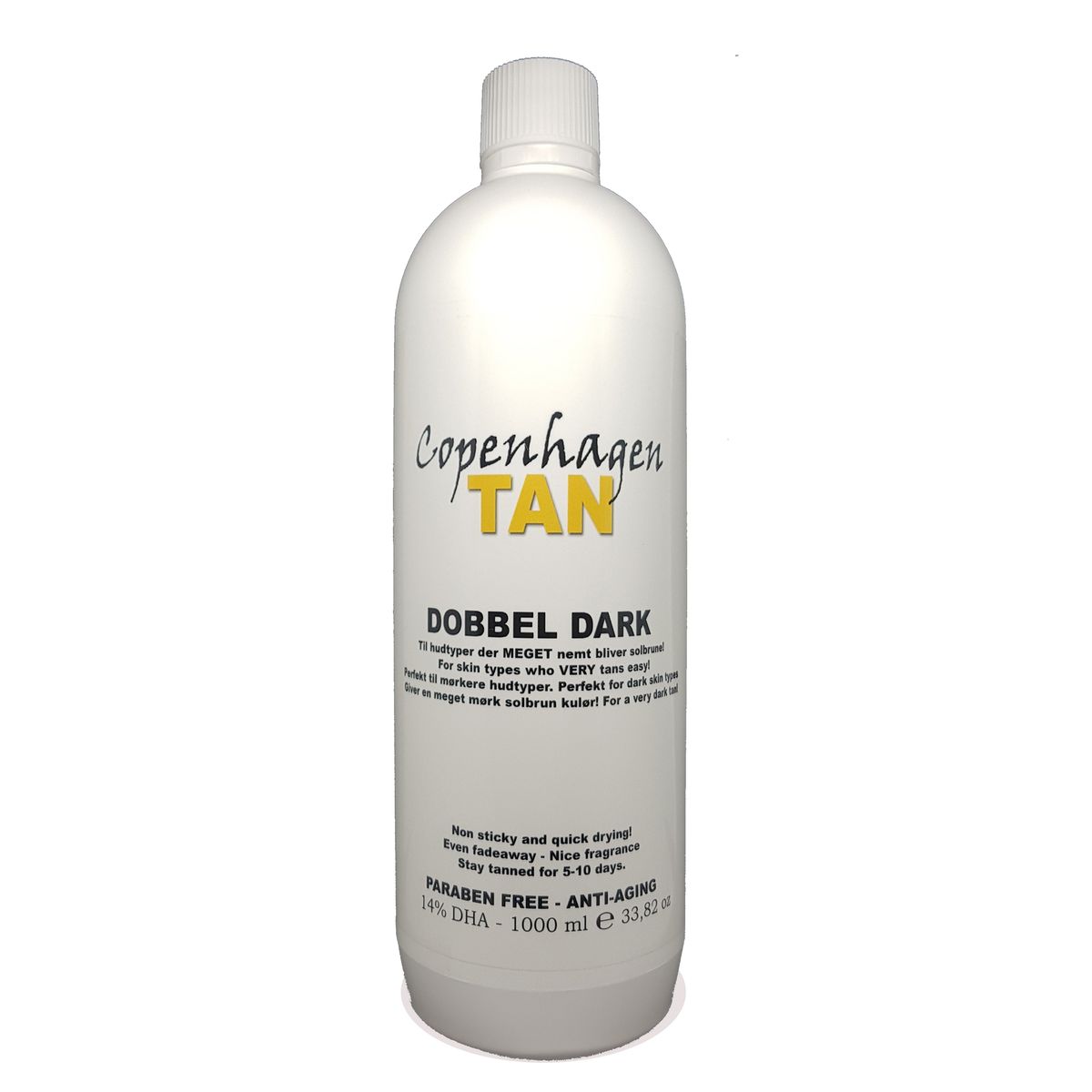 Spray tan væske 14%, Dobbel Dark CopenhagenTAN - 1 liter