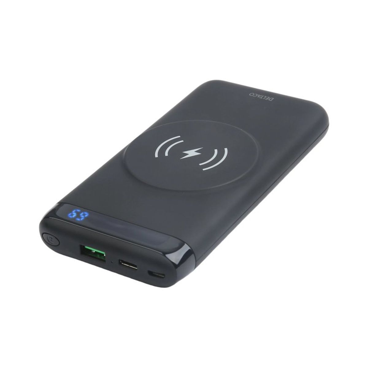 10000mAh 20W USB-C PD PowerBank, Trådløs Magnetisk, Display