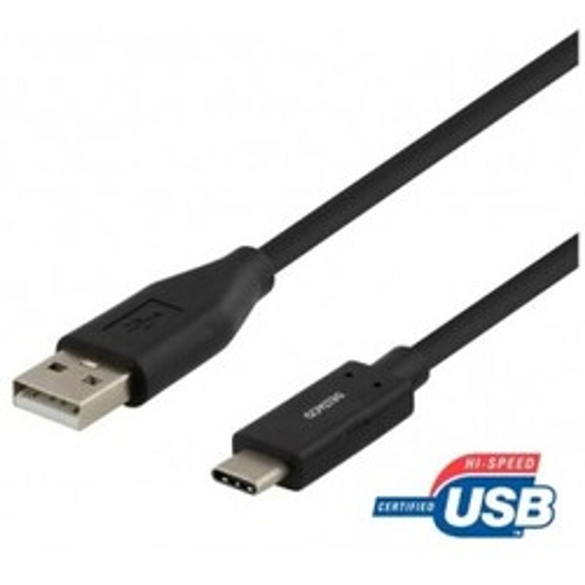 Deltaco Usb 2.0 Cable, Usb-a To Usb-c, 1.5m, Black - Ledning