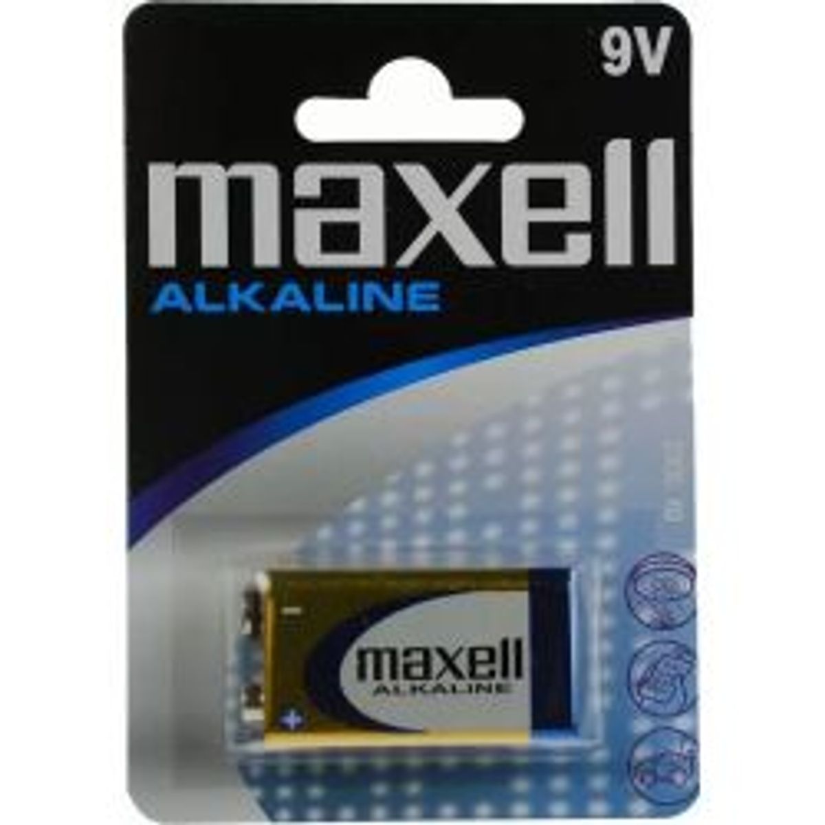 Maxell Battery, 9v / 6lr61, Alkaline, 1-pack - Batteri