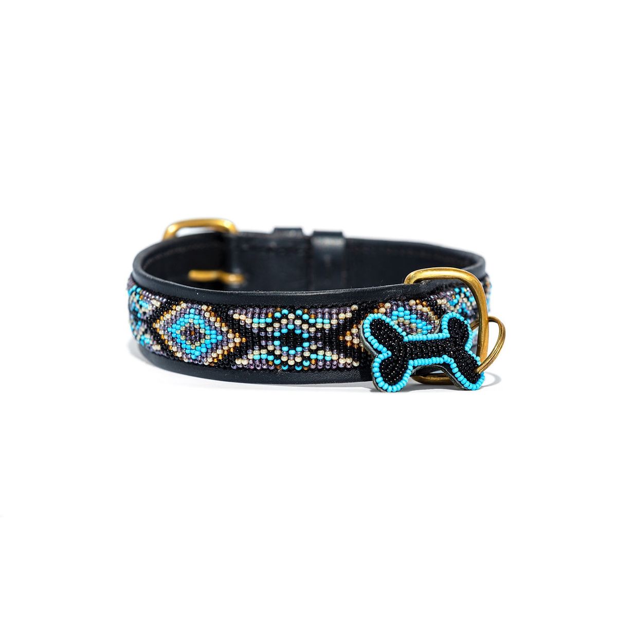 Ombima Turquoise hundehalsbånd Zinj Design