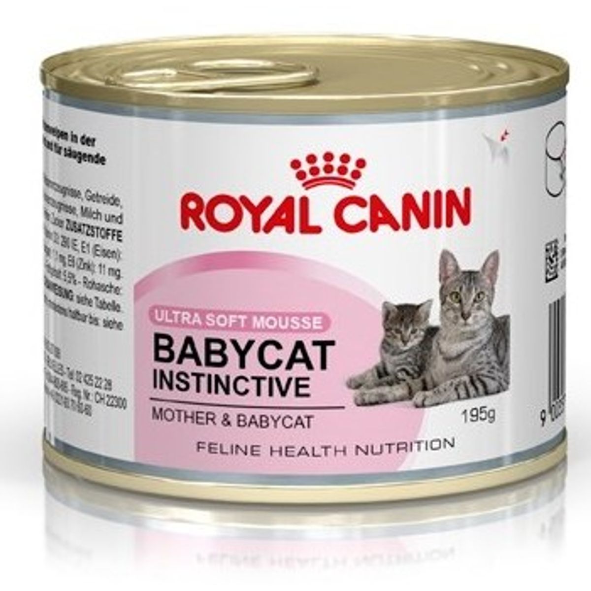 Royal Canin Mother & Babycat Mousse. Til den diegivende hunkat og hendes killinger op til 4 måneder. 1 ds á 195 g.