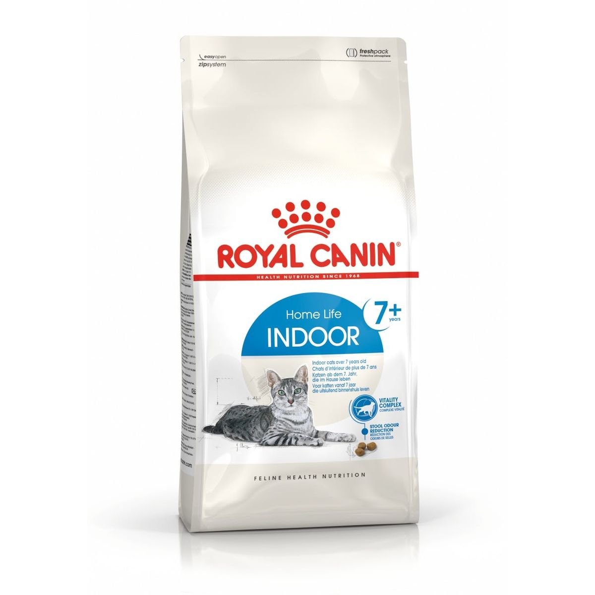 Royal Canin Indoor +7. Til indekatte over 7 år.