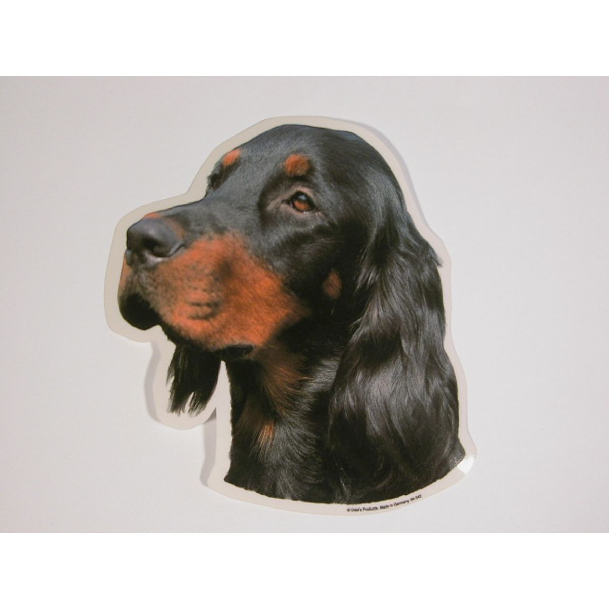 Gordon Setter, hv. Vælg: klistermærke, nøglering, broche, slipsenål, mm