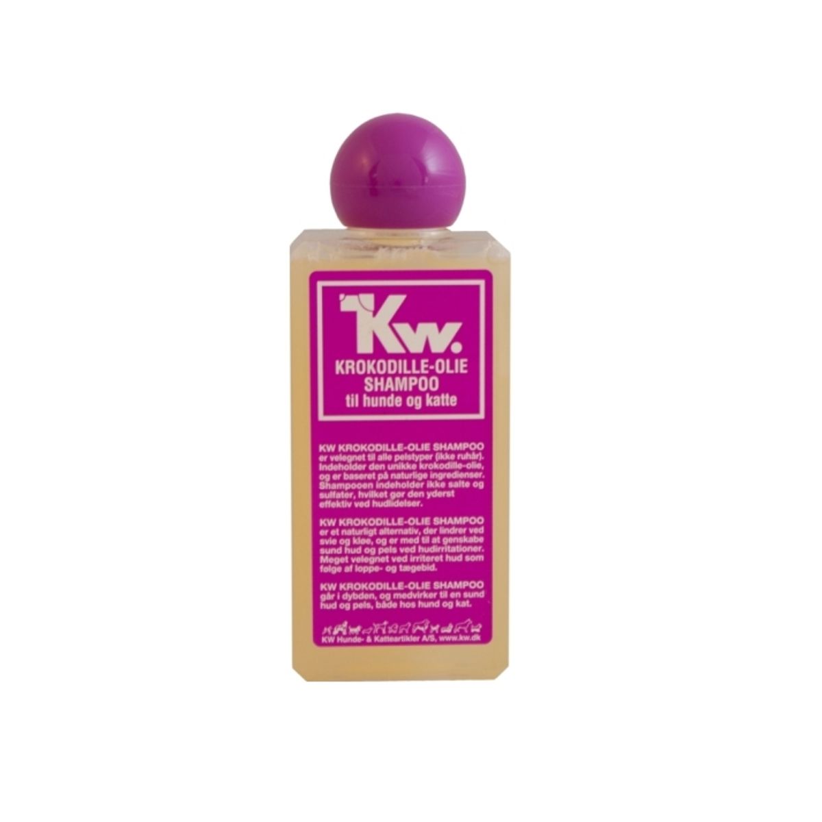 KW Krokodille-olie shampoo. Til hunde og katte. 200ml.