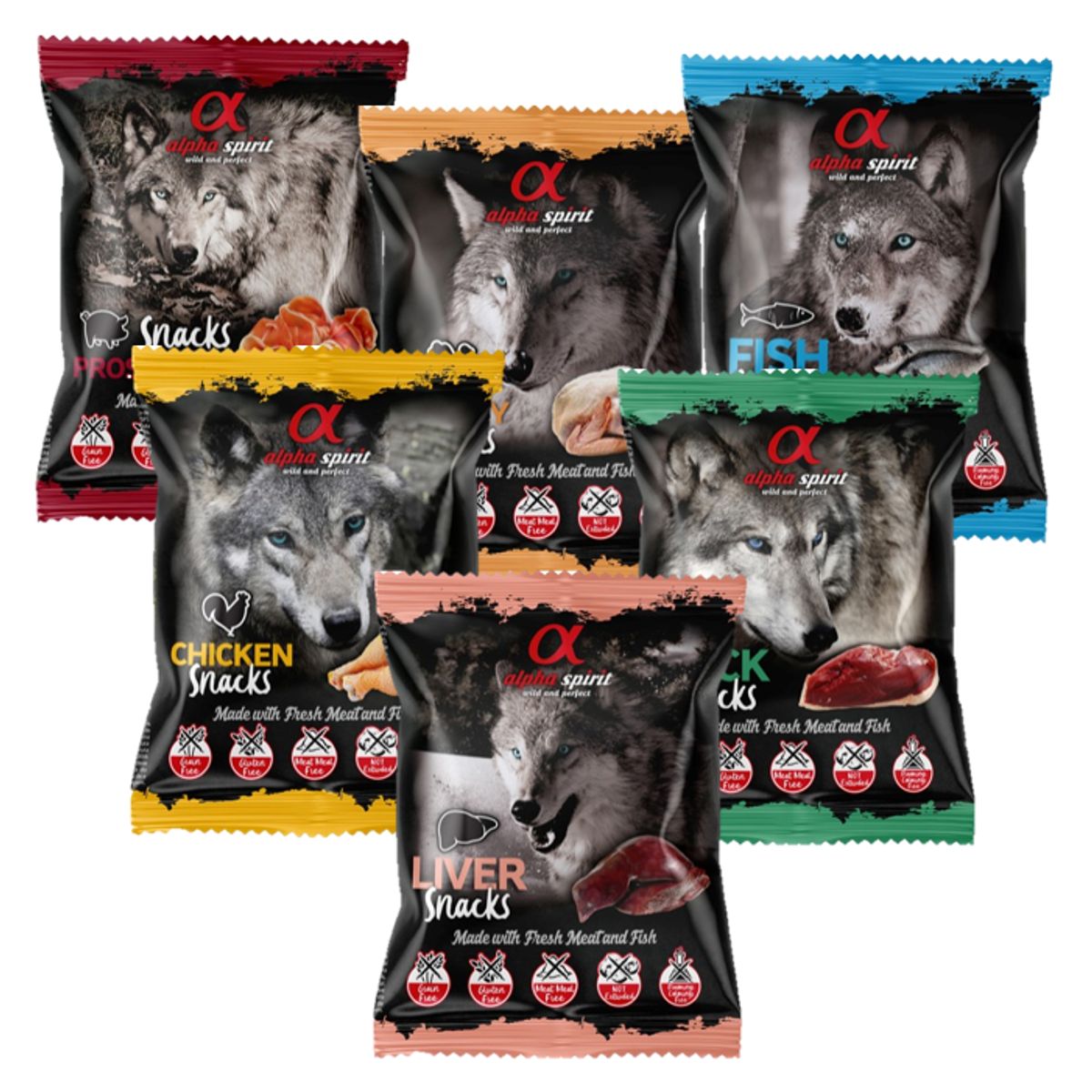 AlphaSpirit Snack. 50g. Flere varianter.