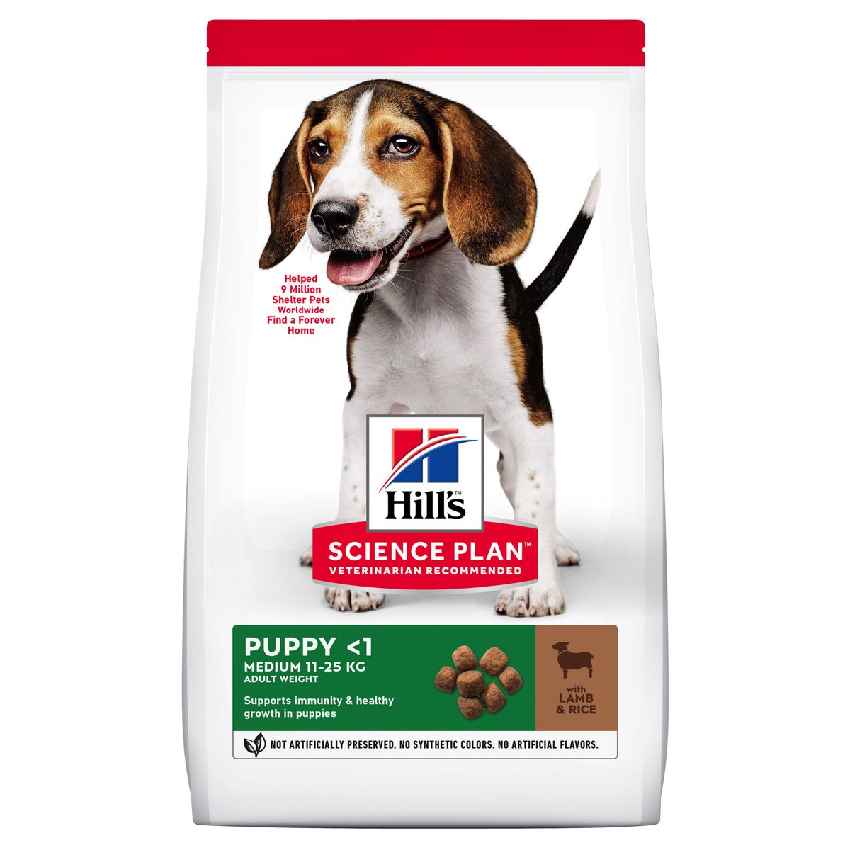 Hill's Science Plan Puppy Medium Breed. Lam & Ris. 12kg.