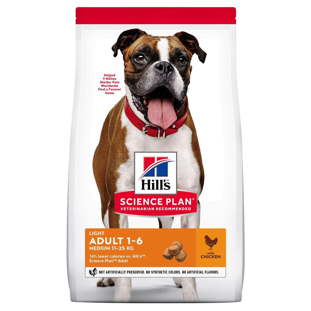 Hill's Science Plan&trade; Canine Adult Light. Medium Breed. Chicken. 12kg.