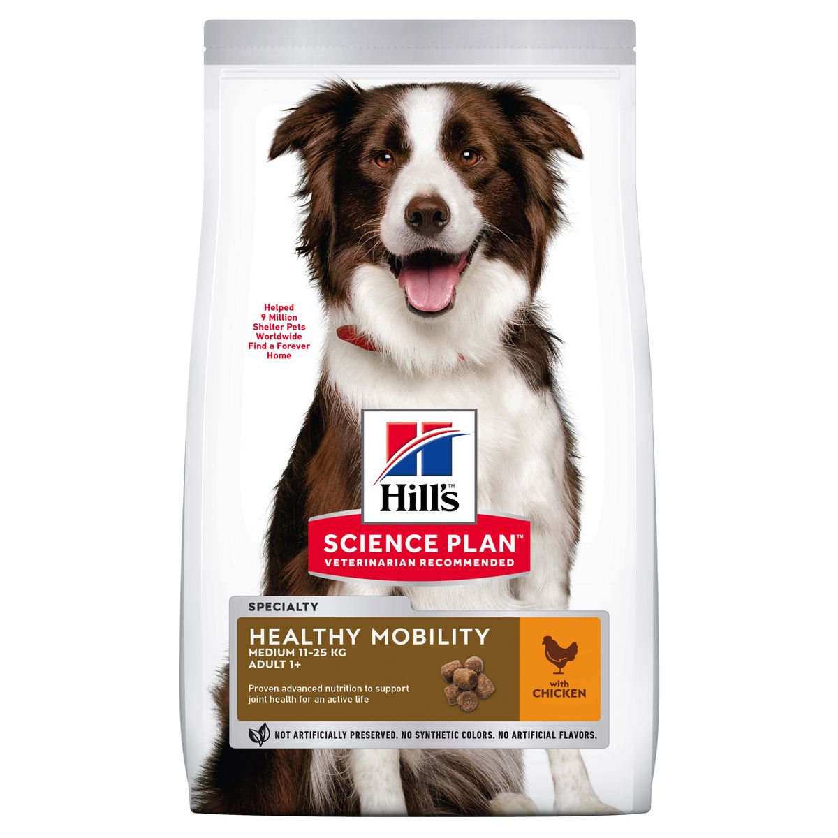 Hill's Science Plan&trade; Canine Adult Healthy Mobility. Medium breed, Chicken. 12kg.