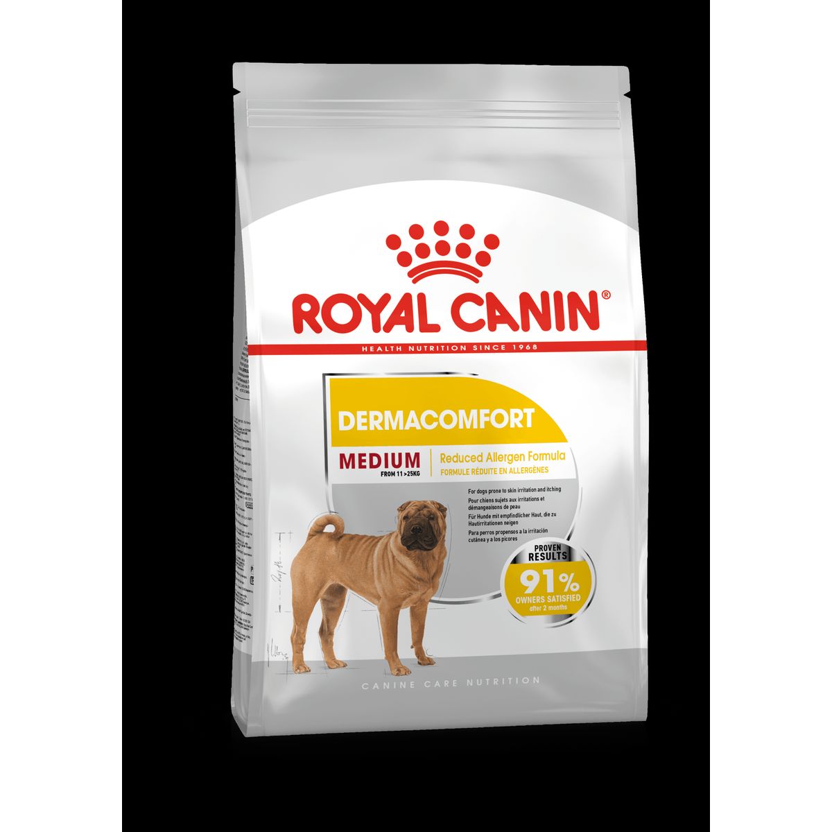 Royal Canin Medium DermaComfort. (irriteret / kløende hud). Hunde over 12 måneder