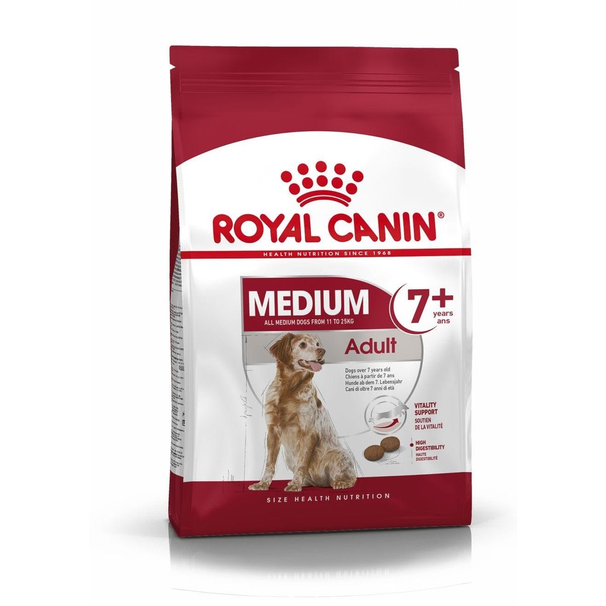 Royal Canin Medium Adult 7+. Hunde over 7 år. 11-25kg. Hund. (15kg)