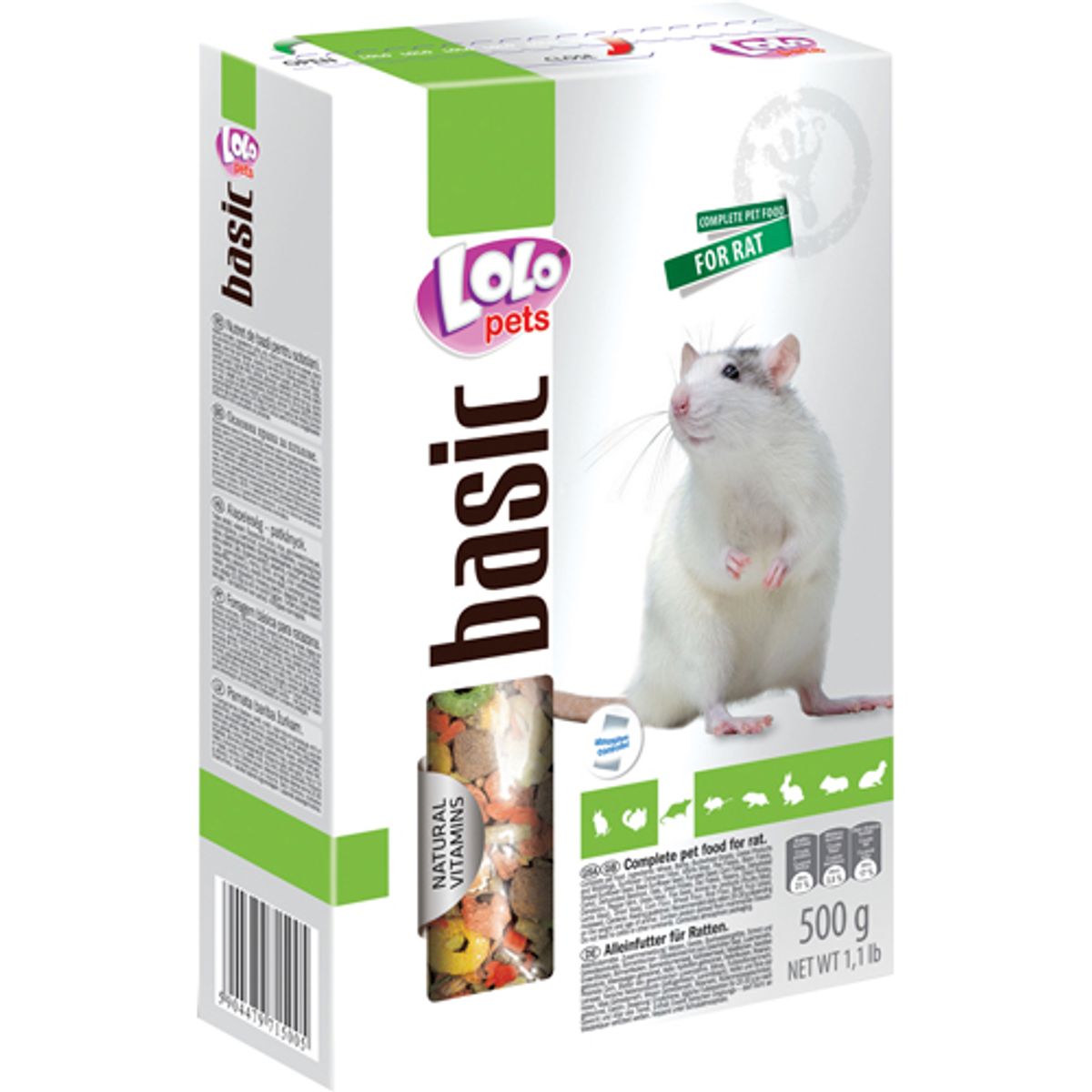 Lolo Pets Basic komplet Rottefoder 500g.