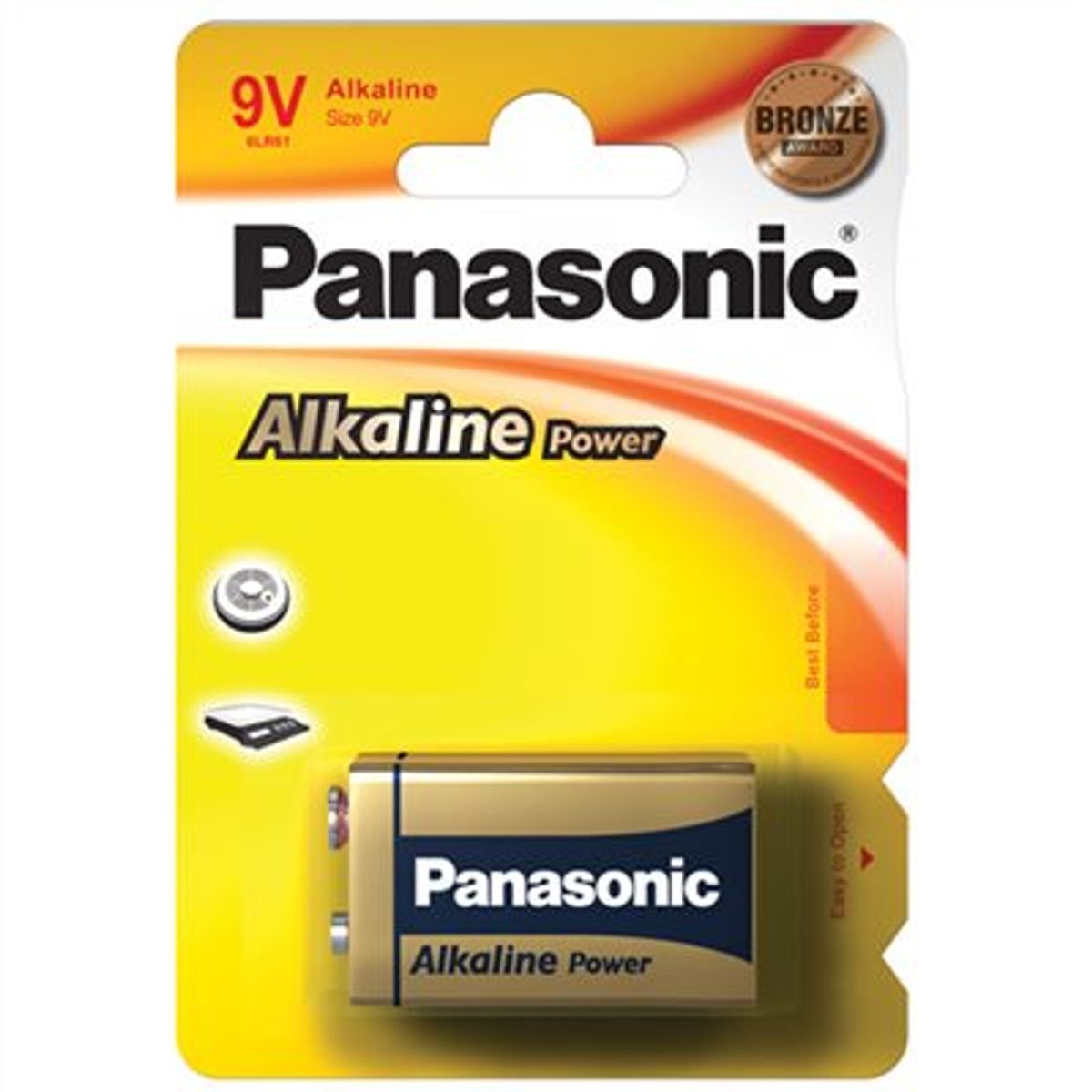 Panasonic 9V 6LR61 Alkaline