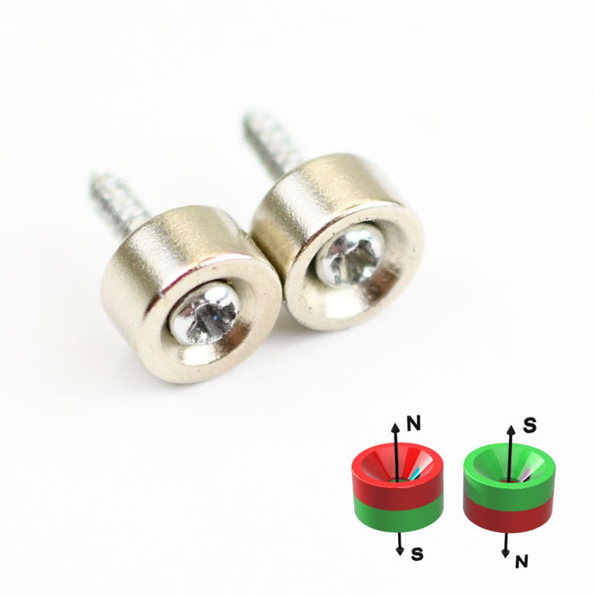 ACIâ¢ Skivemagnet-par Ø7x4mm m. 2mm hul, 5.6N