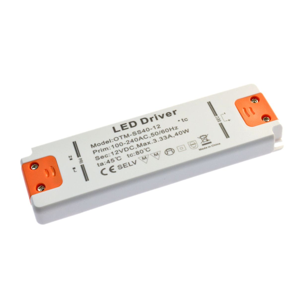 OTM 12V DC LED Driver, 40 Watt