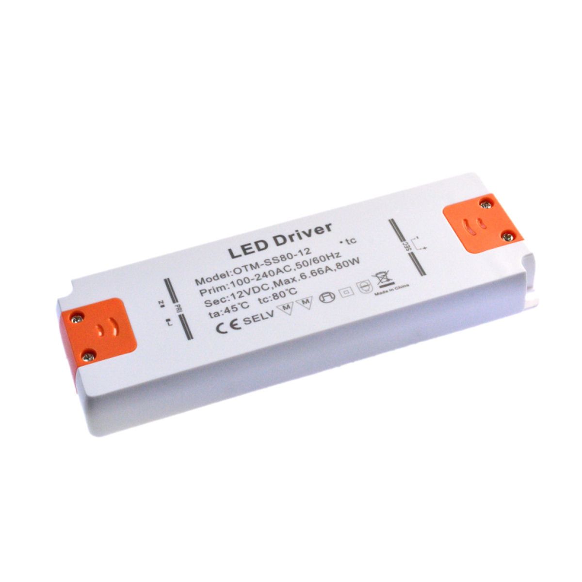 OTM 12V DC LED Driver, 80 Watt