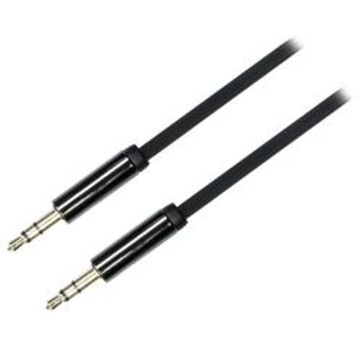 Deltaco Audio Cable, 3.5mm Male To 3.5mm Male, 0.5m, Black - Ledning