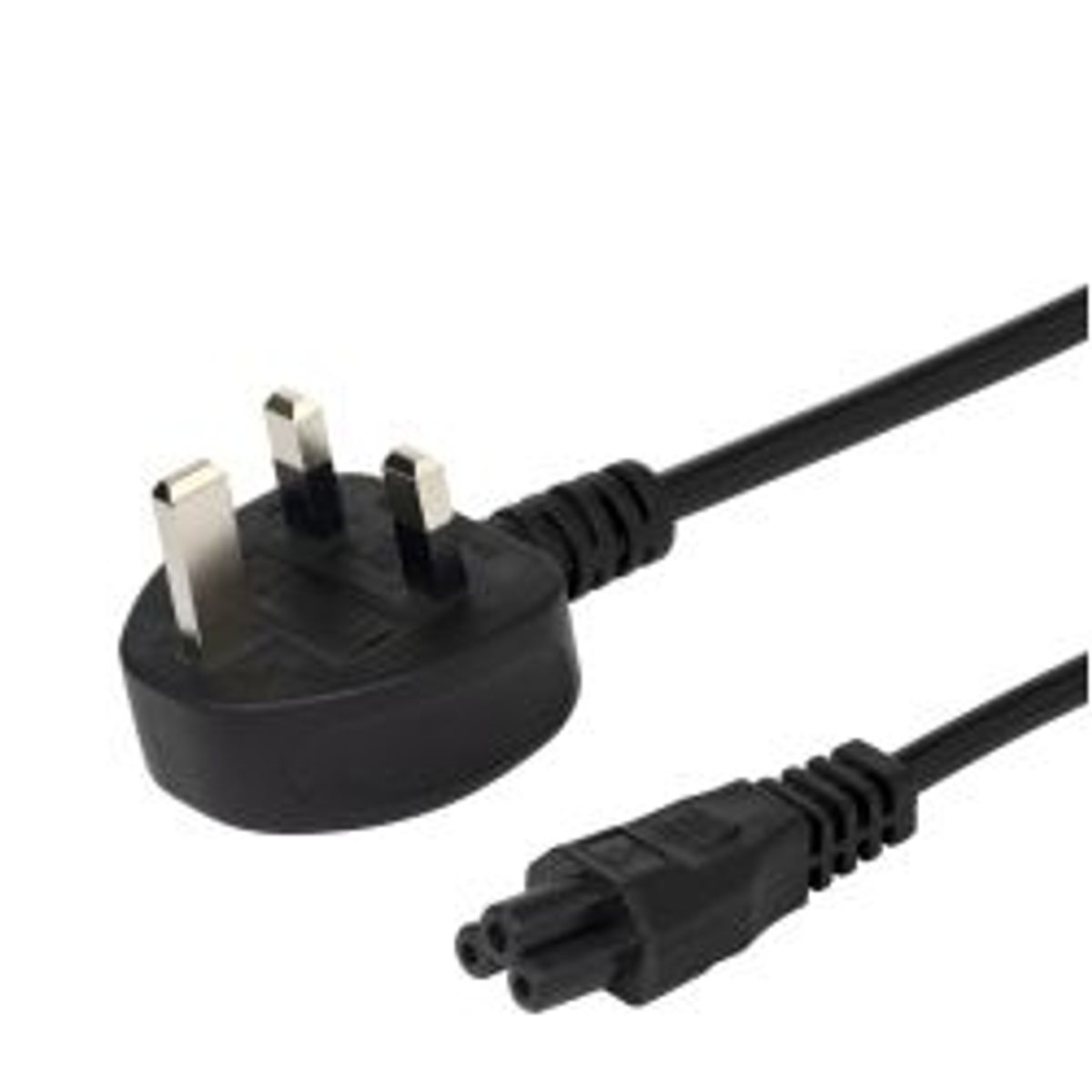 Deltaco Earthed Device Cable, Ã bs 1363Ã toÃ straight Iec C5, Black, 1m - Ledning