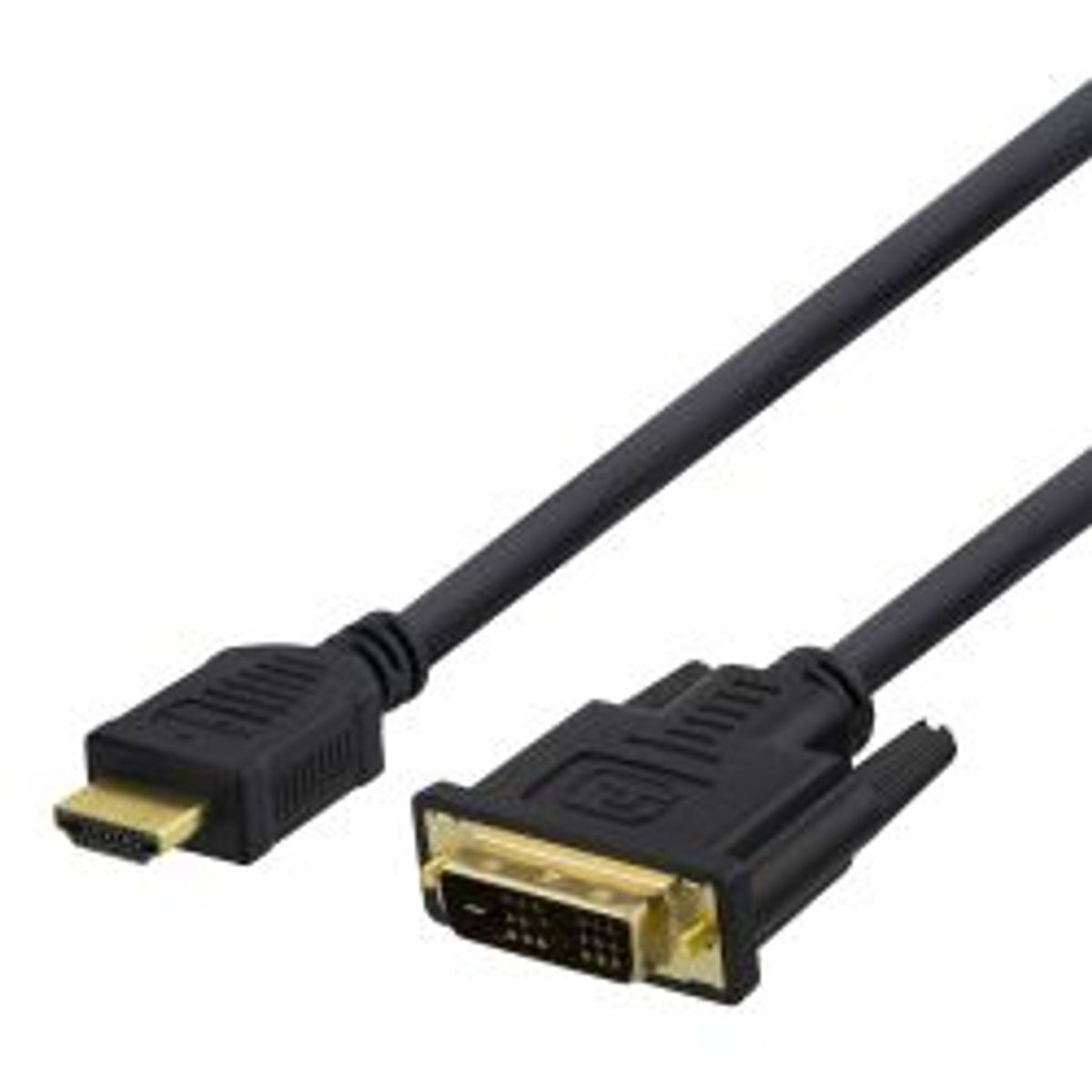 Deltaco Hdmi To Dvi Cable, Dvi-d Single Link, 1m, Black - Ledning