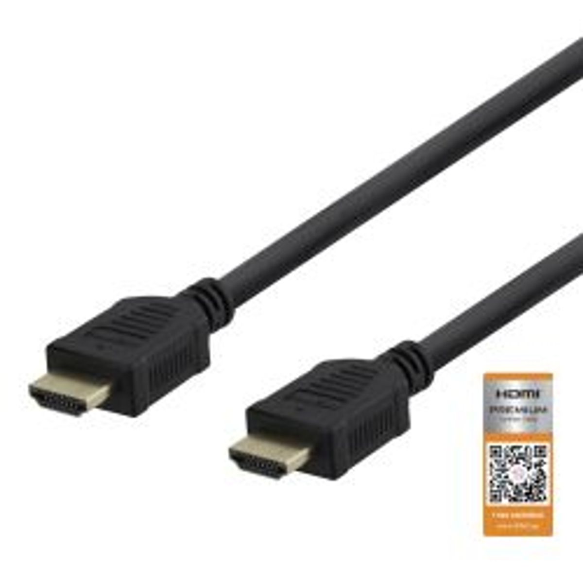 Deltaco Premium High Speed Hdmi Cable, 0.5m, Black - Ledning