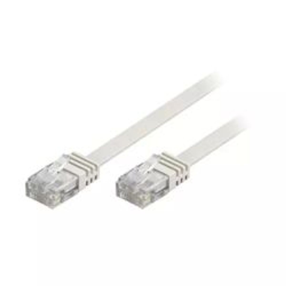 Deltaco U/utp Cat6 Patch Cable, Flat, 1.5m, 250mhz, White - Ledning