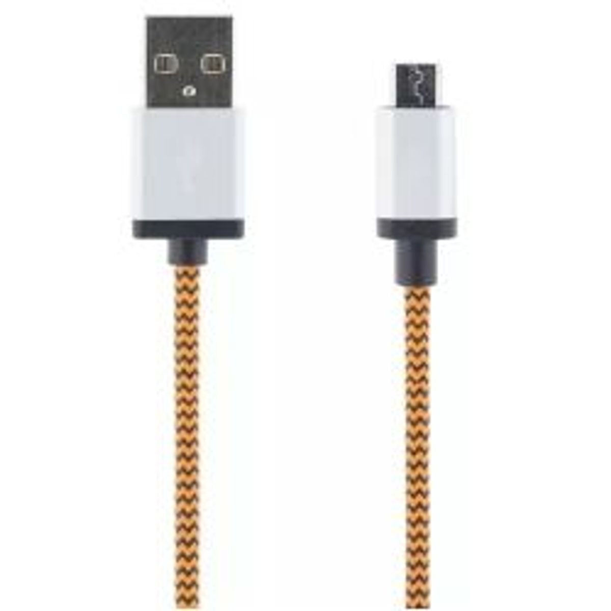 Streetz Usb Cable Fabric Coated Type A M Type Micro B 1m Orange - Ledning