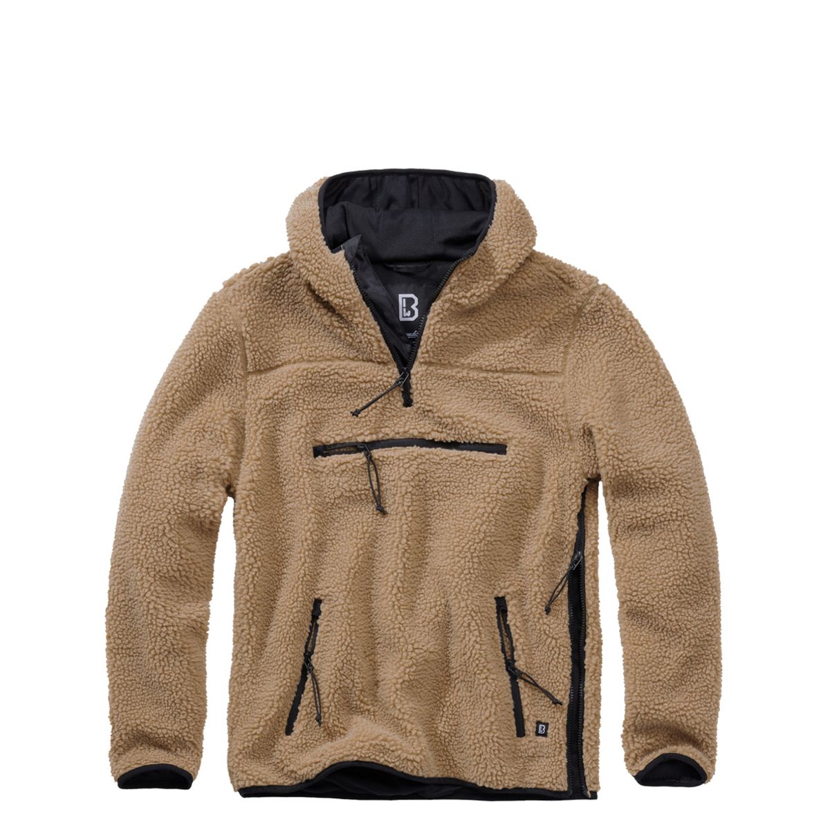 Brandit Teddyfleece Anorak m. Hætte Camel