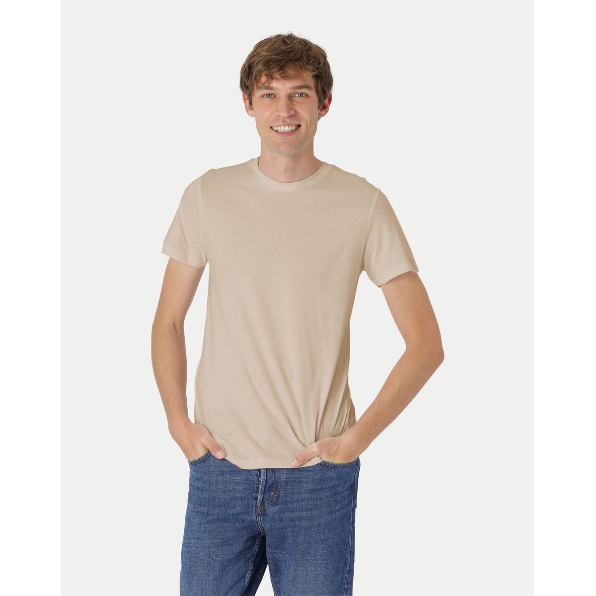 Neutral Fitted T-Shirt Sand