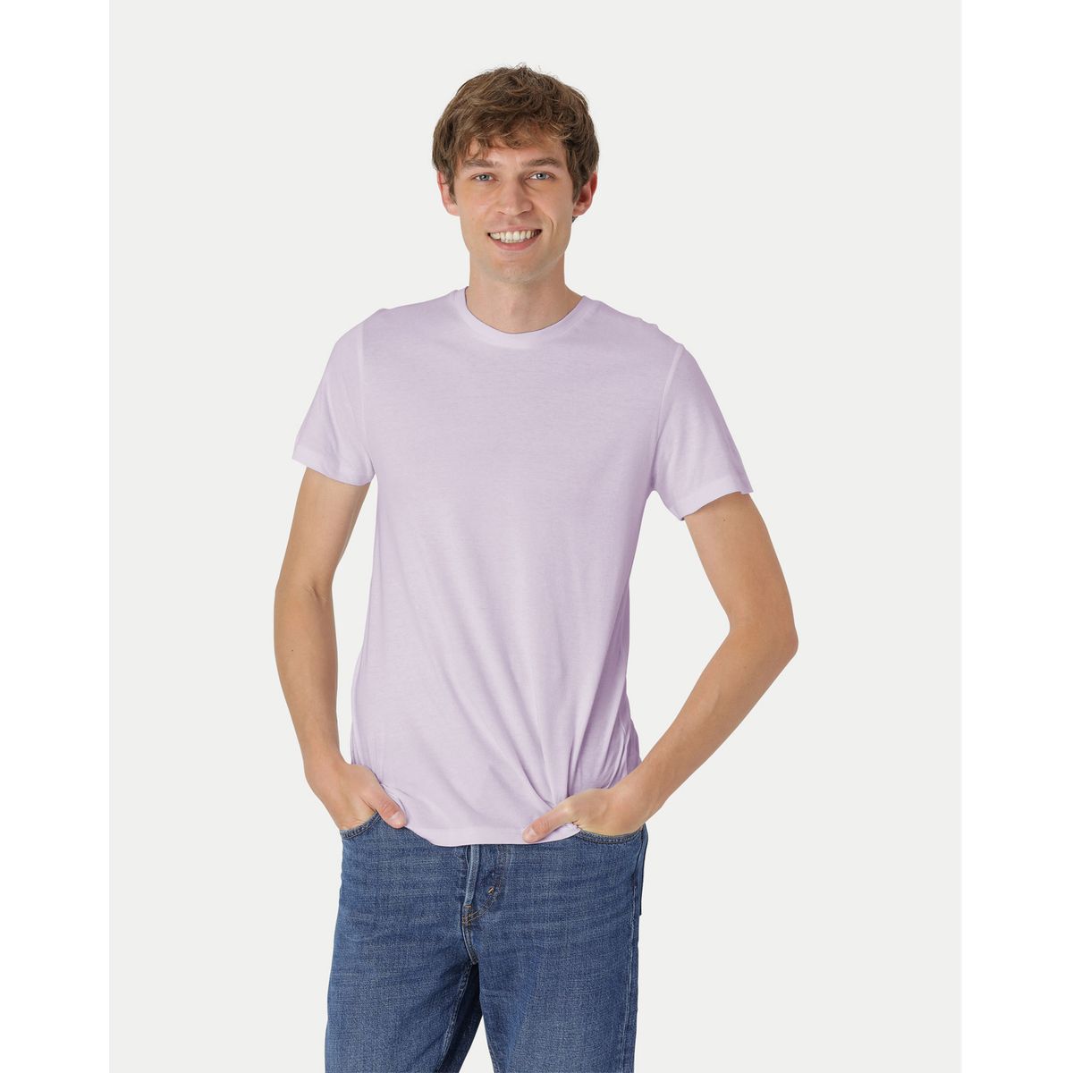 Neutral Fitted T-Shirt Støvet Lilla