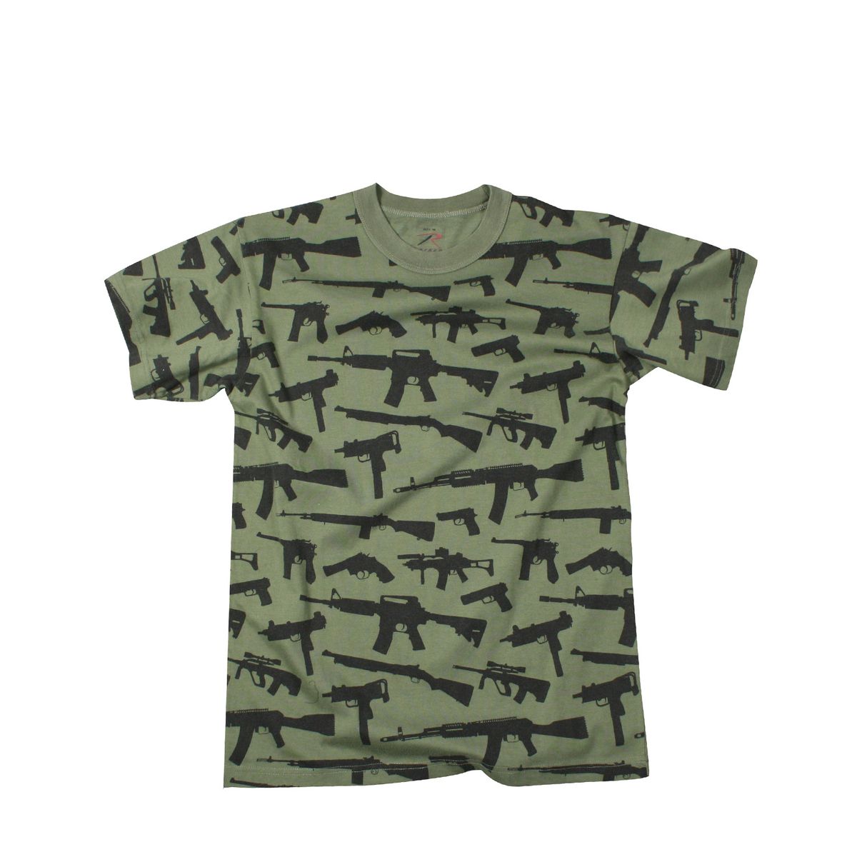 Rothco T-Shirt m. Gunprint Oliven